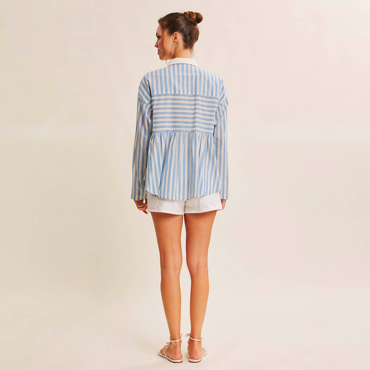 Blusa Azul de Rayas