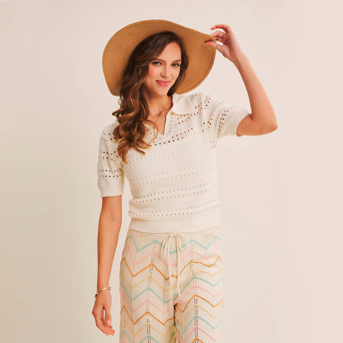 Blusa Hueso de Tejido