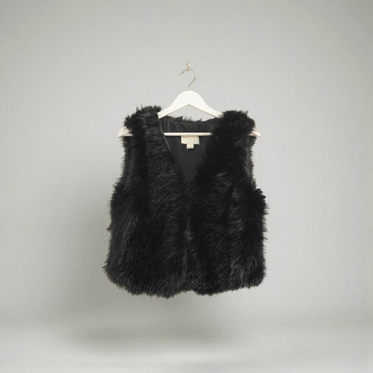 Chaleco Negro de Peluche