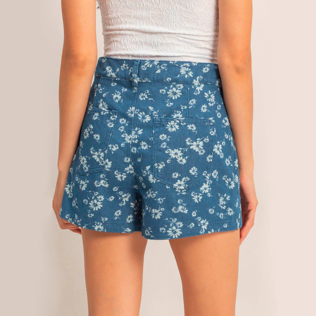 Falda Azul con Estampado