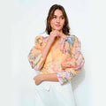 Blusa Amarilla con Mangas Abullonadas