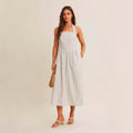 Vestido Blanco con Estampado