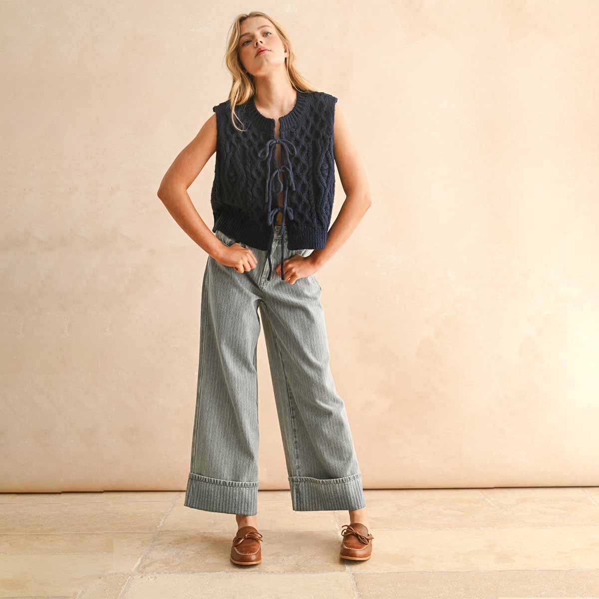 Blusa Marino con Moños