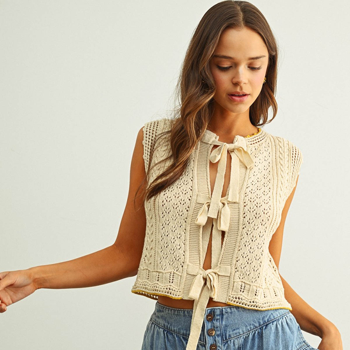 Blusa Beige con Detalles