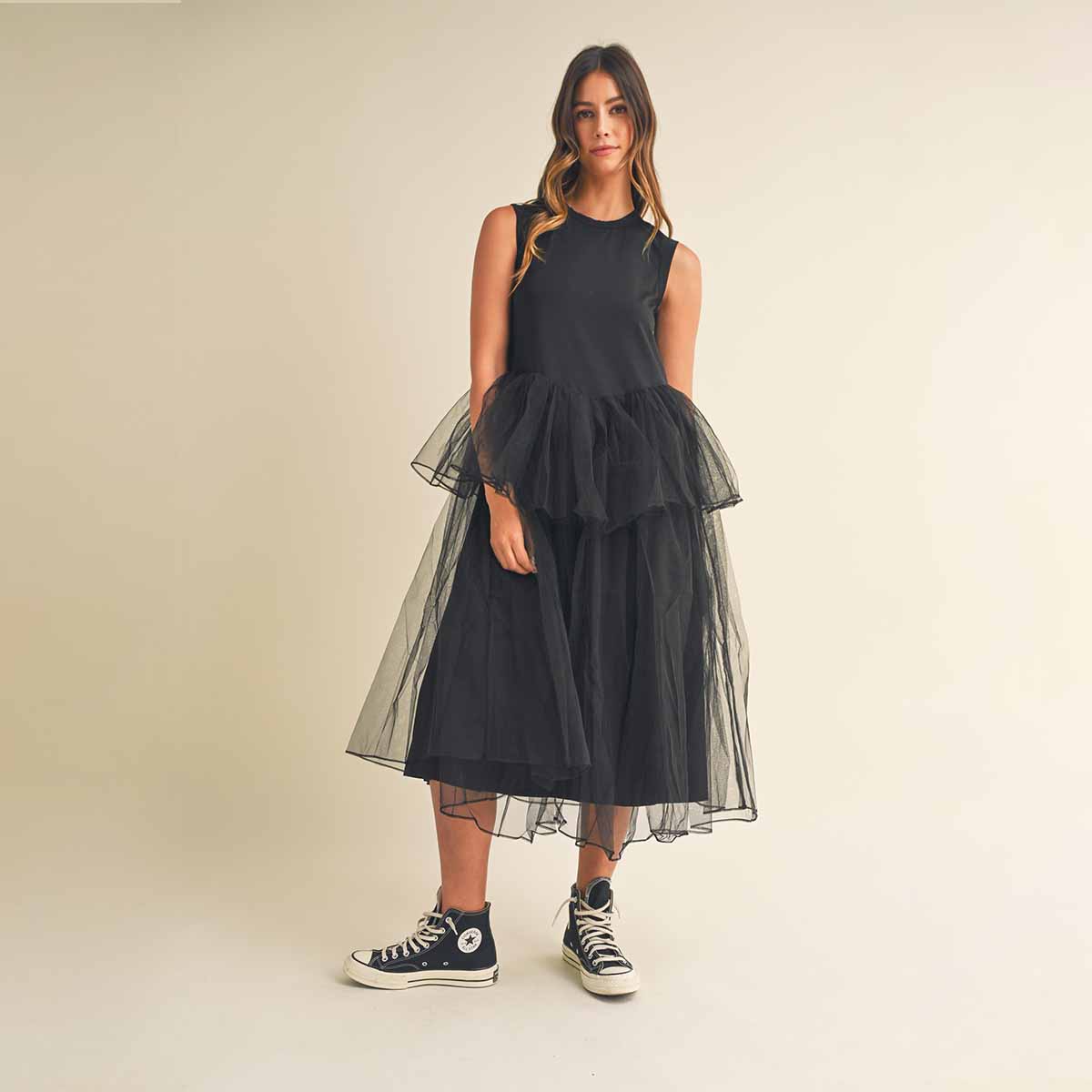 Vestido Negro de Tul