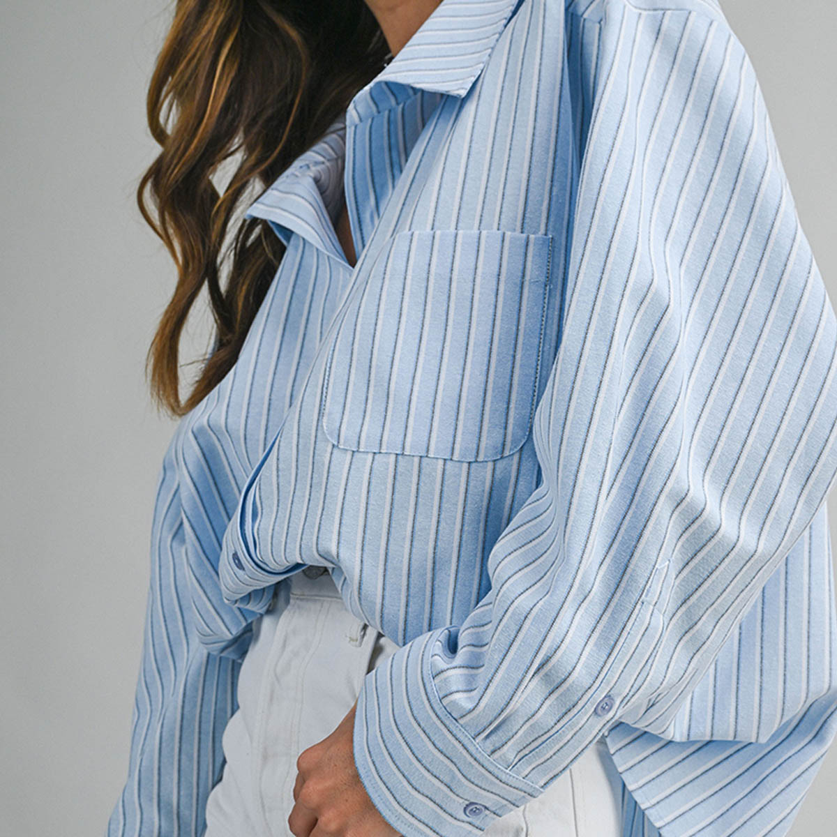 Camisa Azul de Rayas