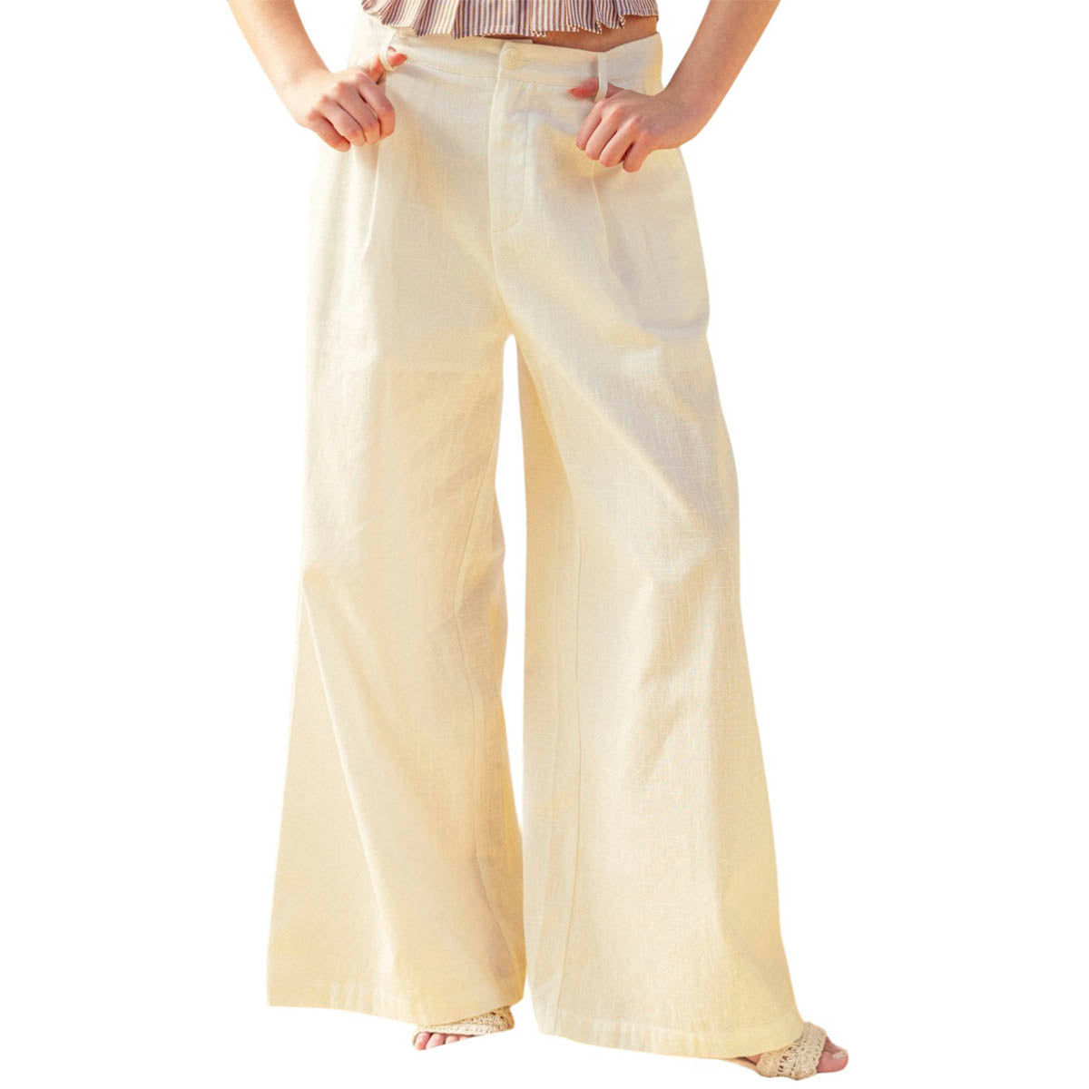 Pantalon Blanco Liso