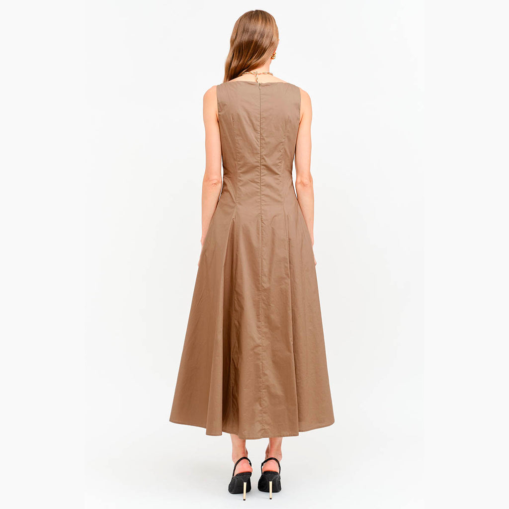 Vestido Taupe Largo