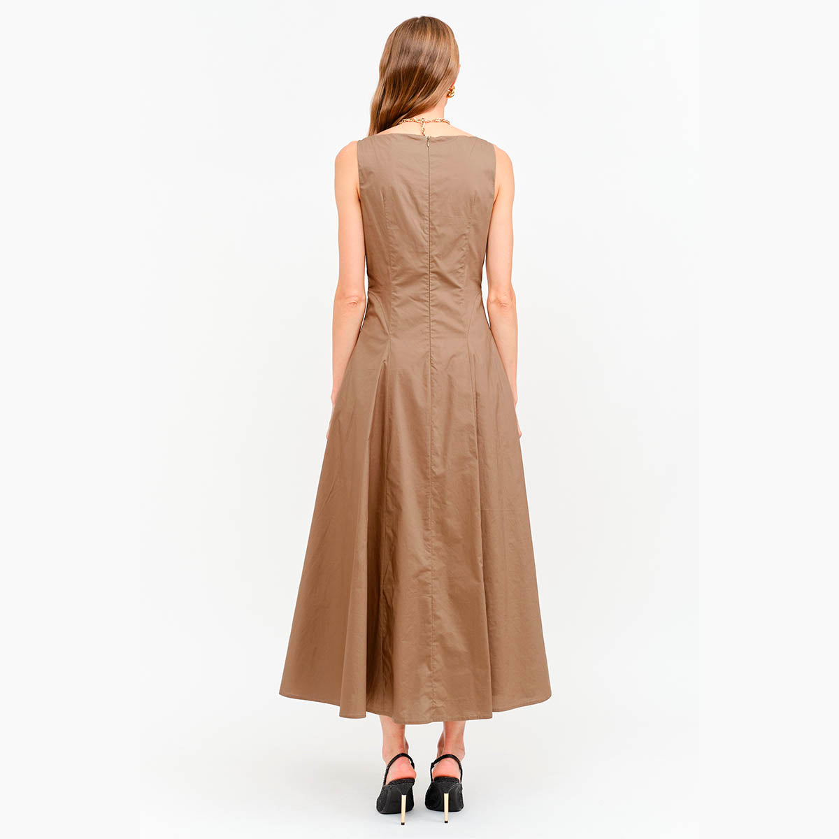 Vestido Taupe Largo