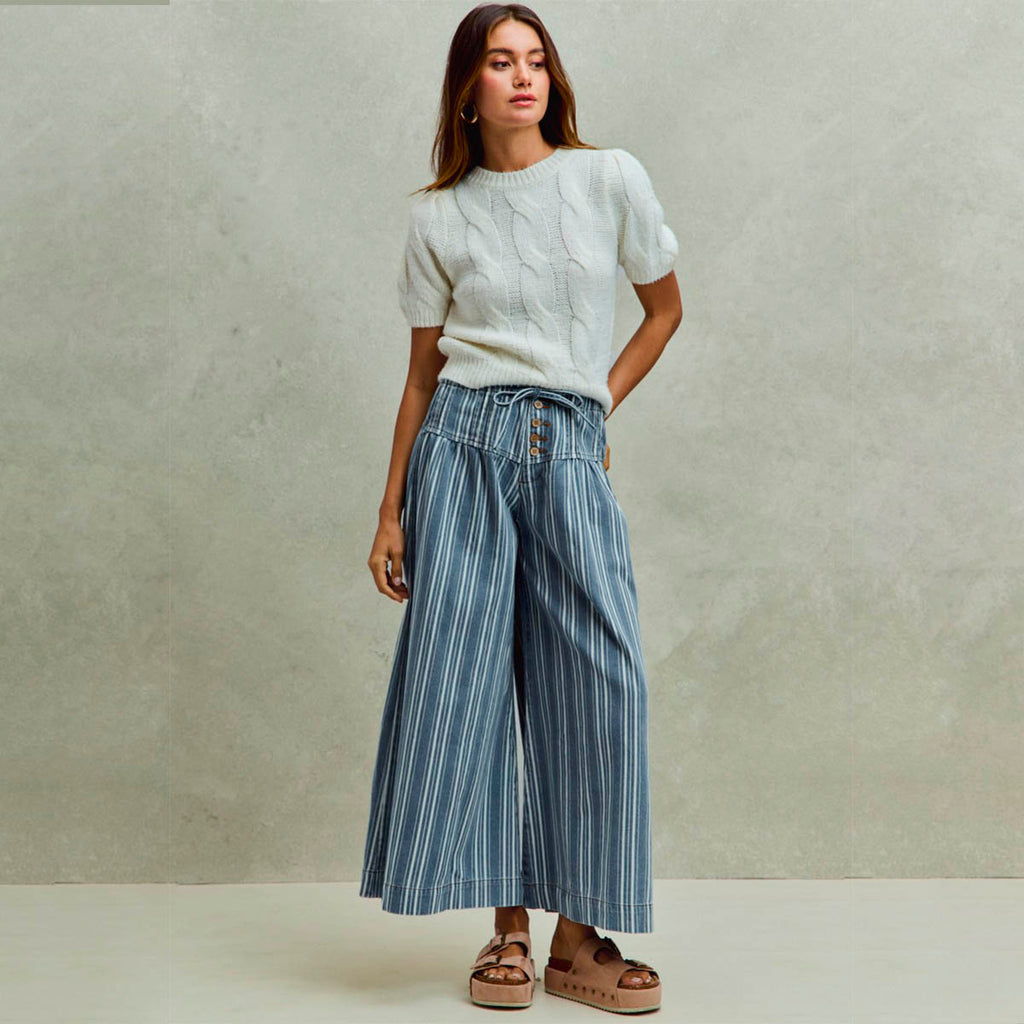 Pantalon Azul de Rayas