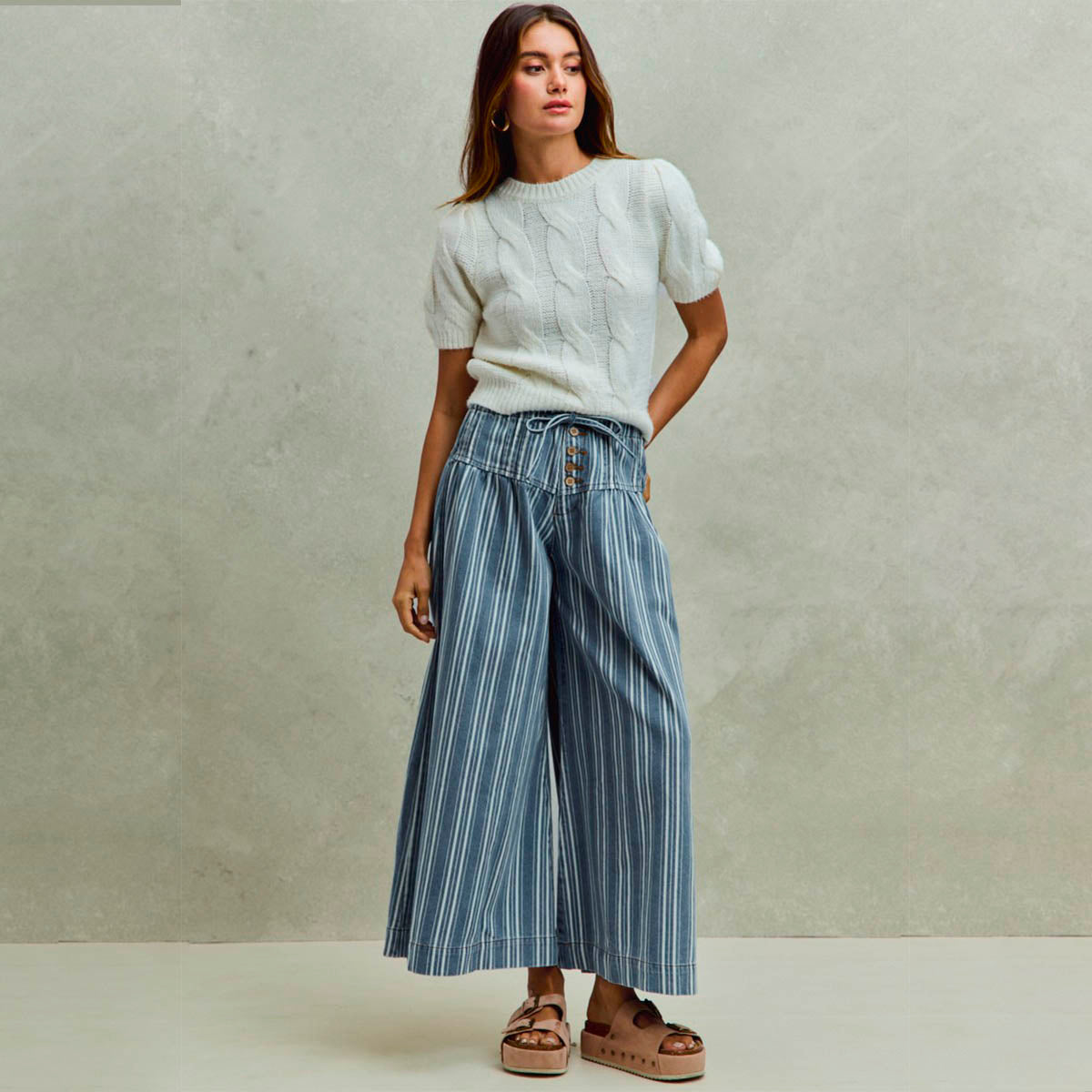 Pantalon Azul de Rayas
