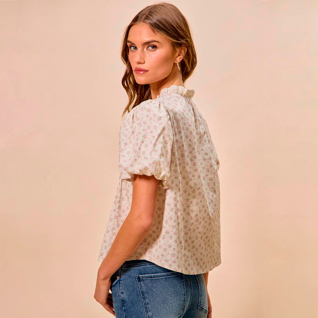 Blusa Blanca con Estampado