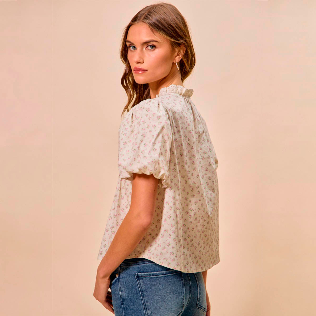Blusa Blanca con Estampado