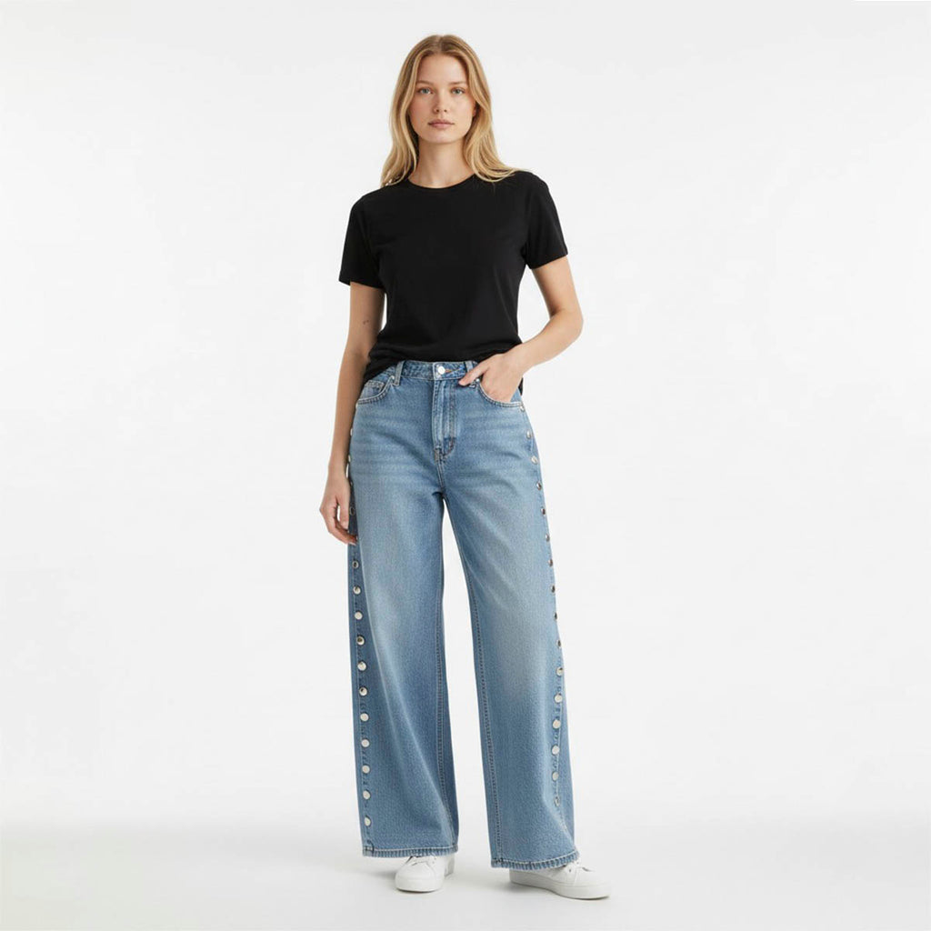 Jeans Azul con Detalles