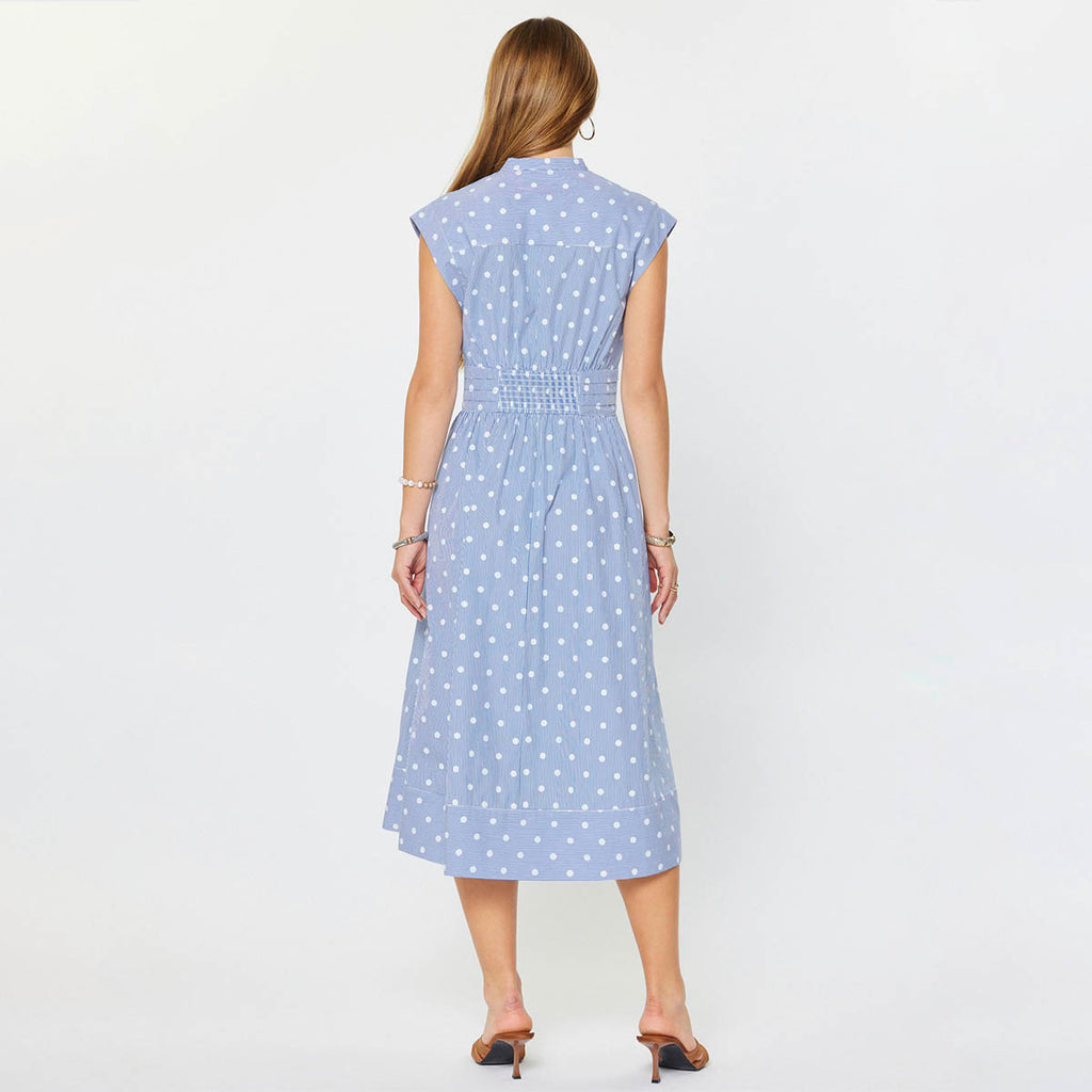 Vestido Azul con Estampado