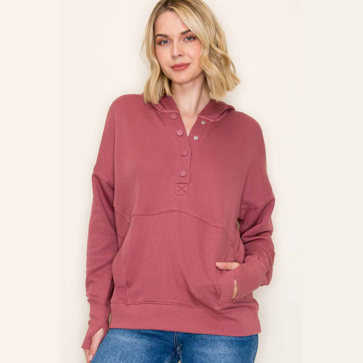 Sudadera Roja con Gorro