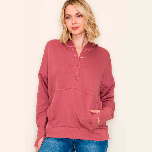 Sudadera Roja con Gorro