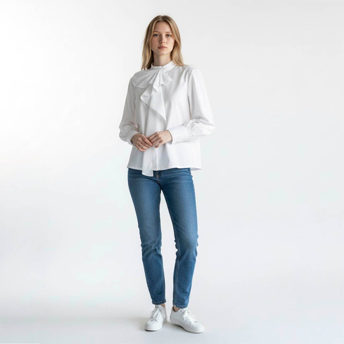 Blusa Blanca con Detalle