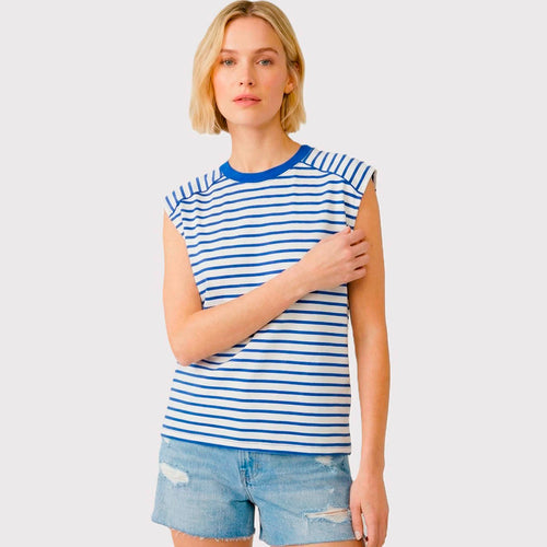 Blusa Azul de Rayas