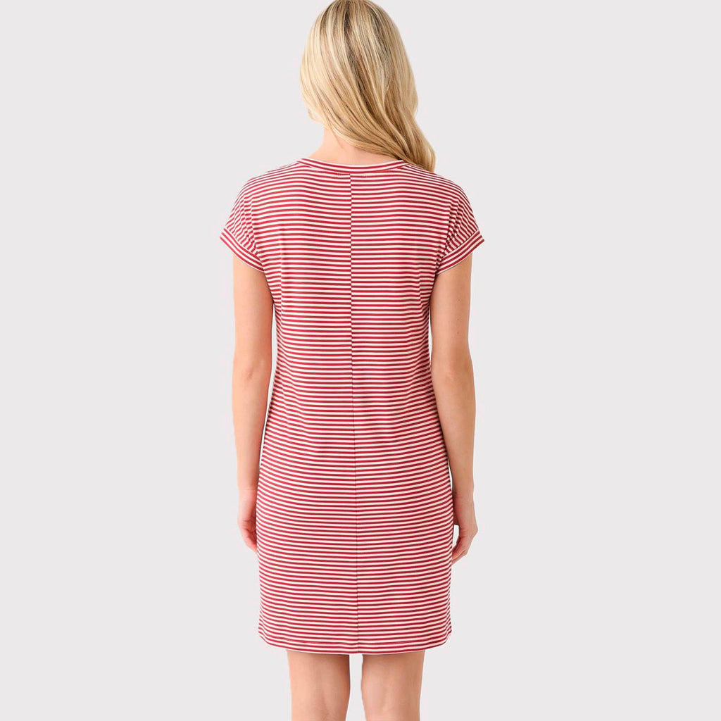 Vestido Rojo de Rayas
