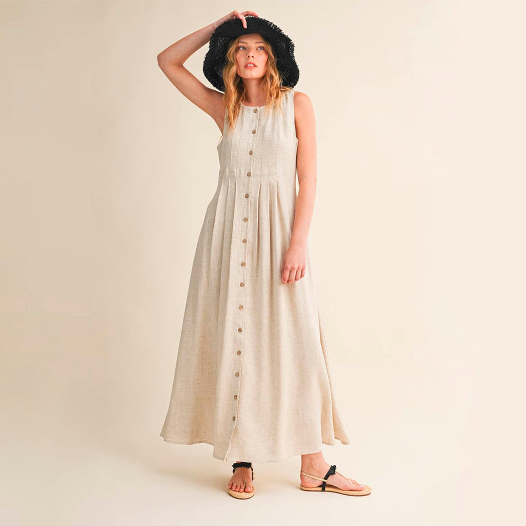 Vestido Beige Largo
