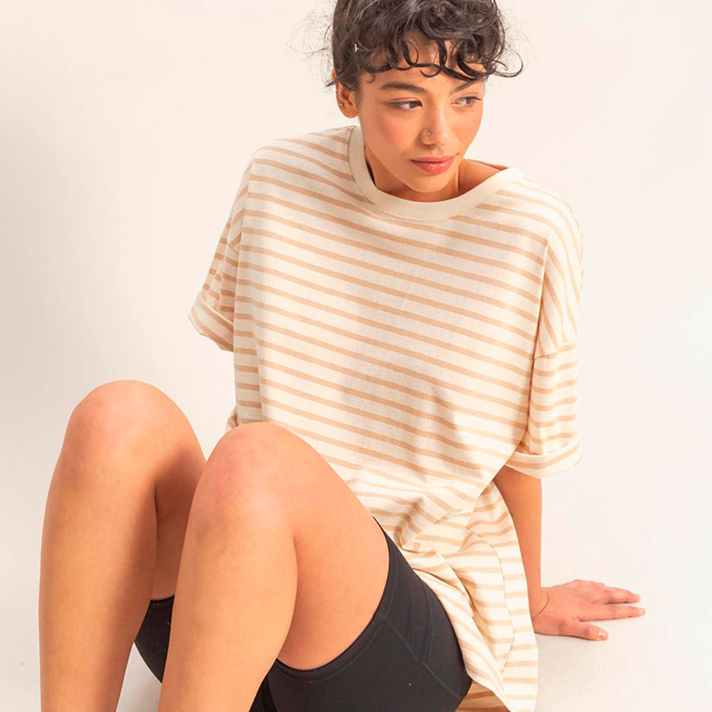 Blusa Beige/Cafe de Rayas
