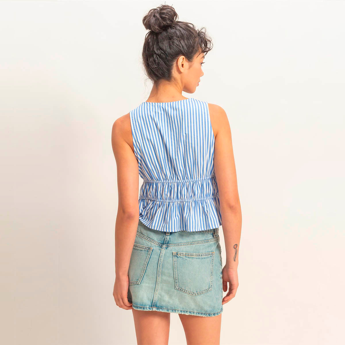 Blusa Azul de Rayas