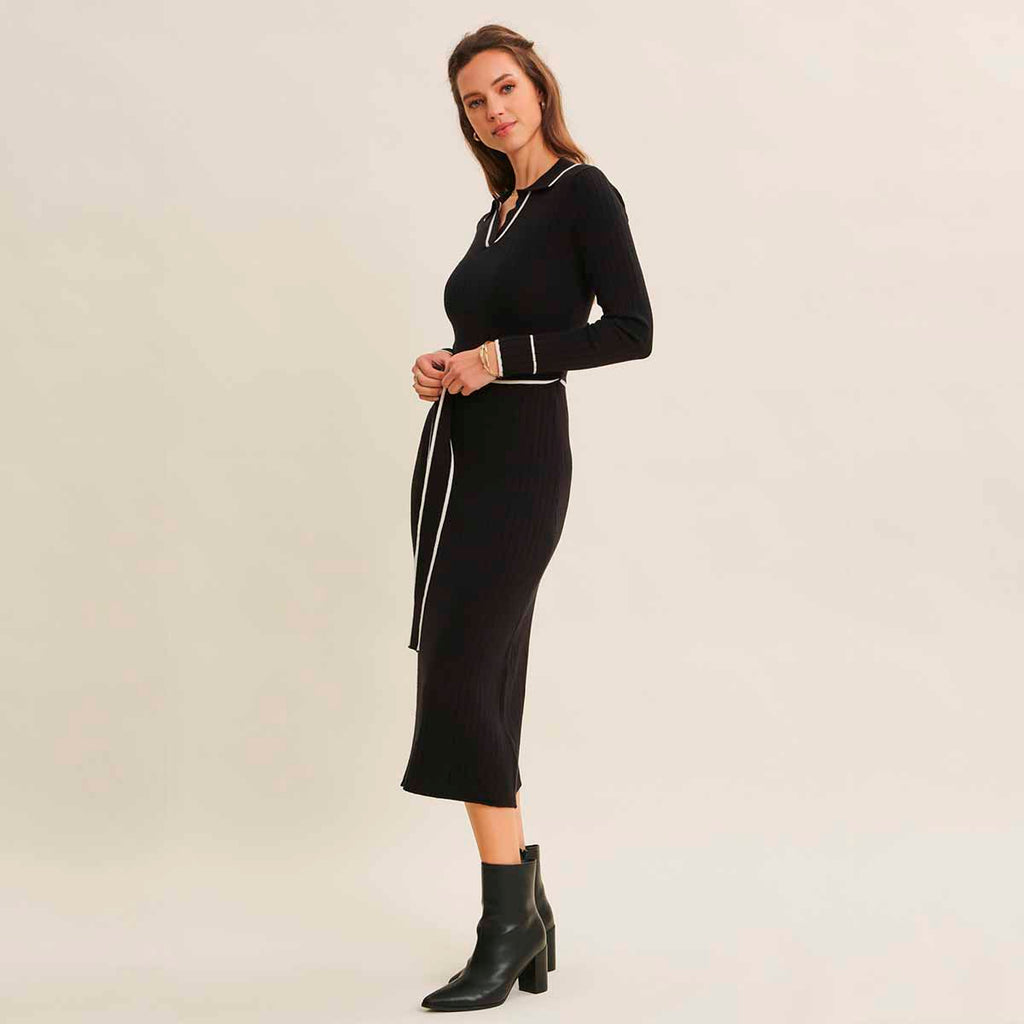 Vestido Negro de Punto