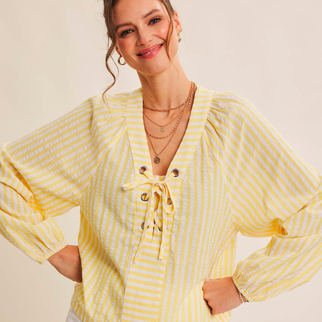 Blusa Amarilla de Rayas