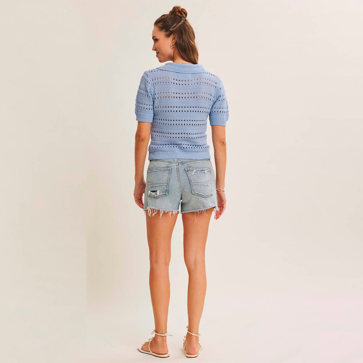 Blusa Azul de Tejido