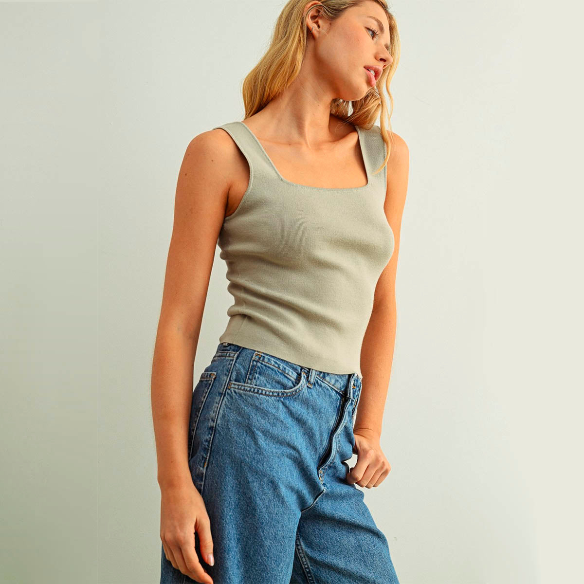 Blusa Verde de Tirantes