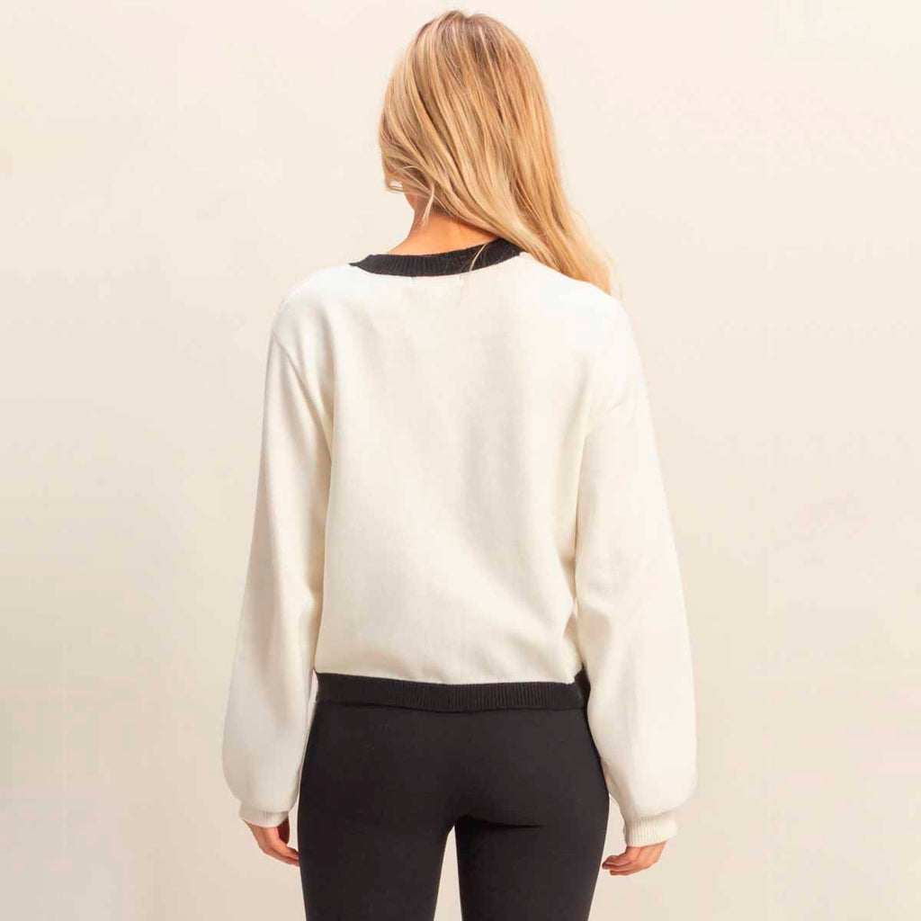 Sueter Blanco con Lineas Contraste