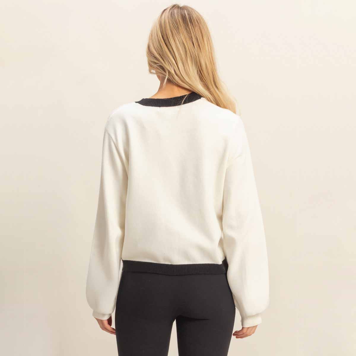 Sueter Blanco con Lineas Contraste