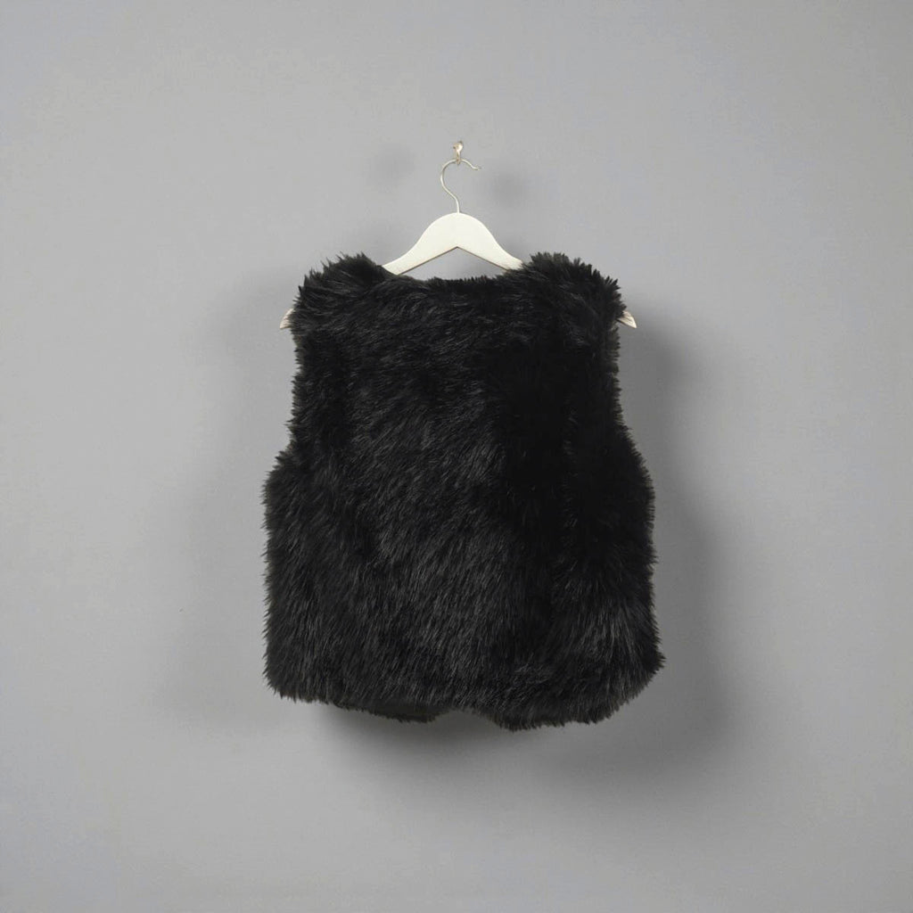Chaleco Negro de Peluche