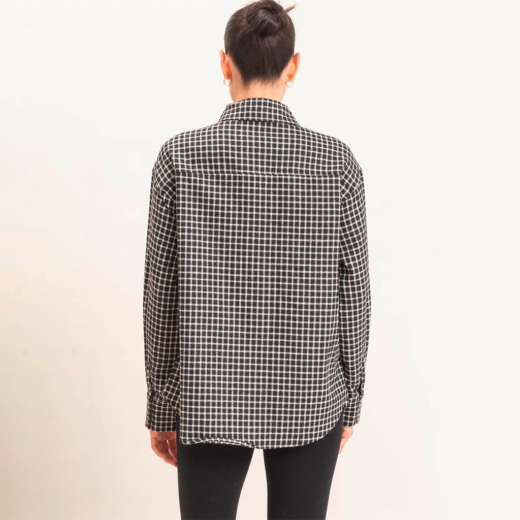 Camisa Negra a Cuadros