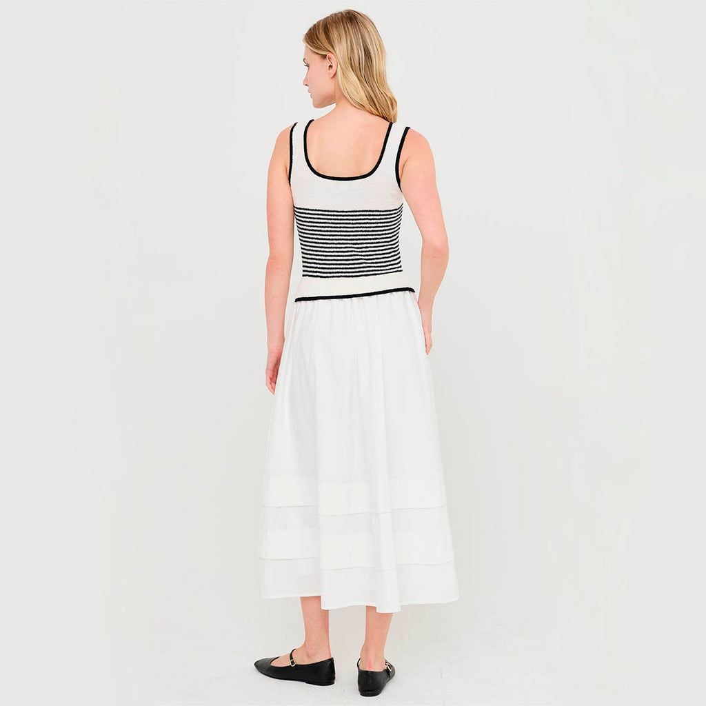 Vestido Blanco de Rayas