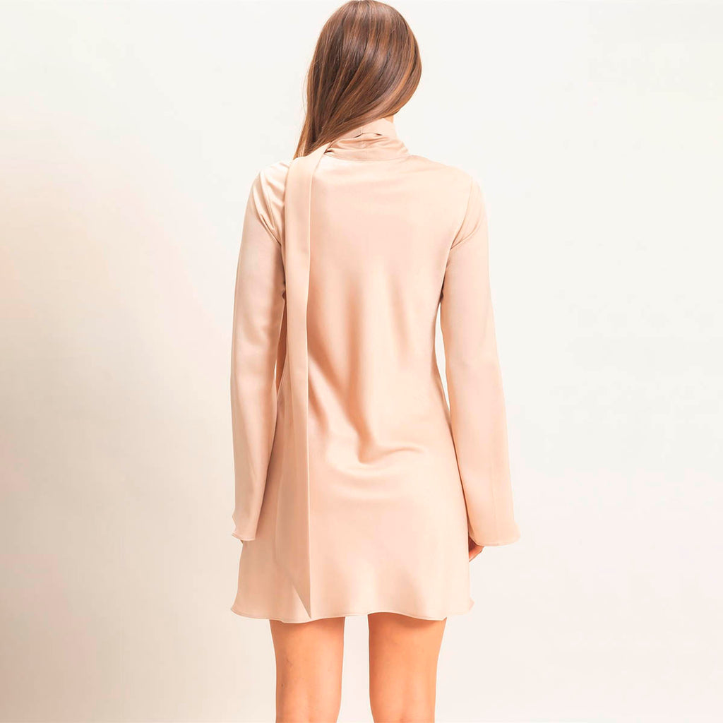 Vestido Beige Satin
