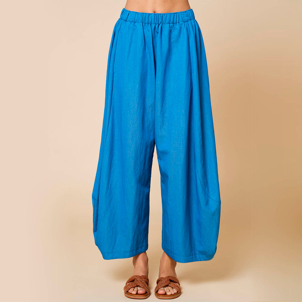Pantalon Azul Abullonado