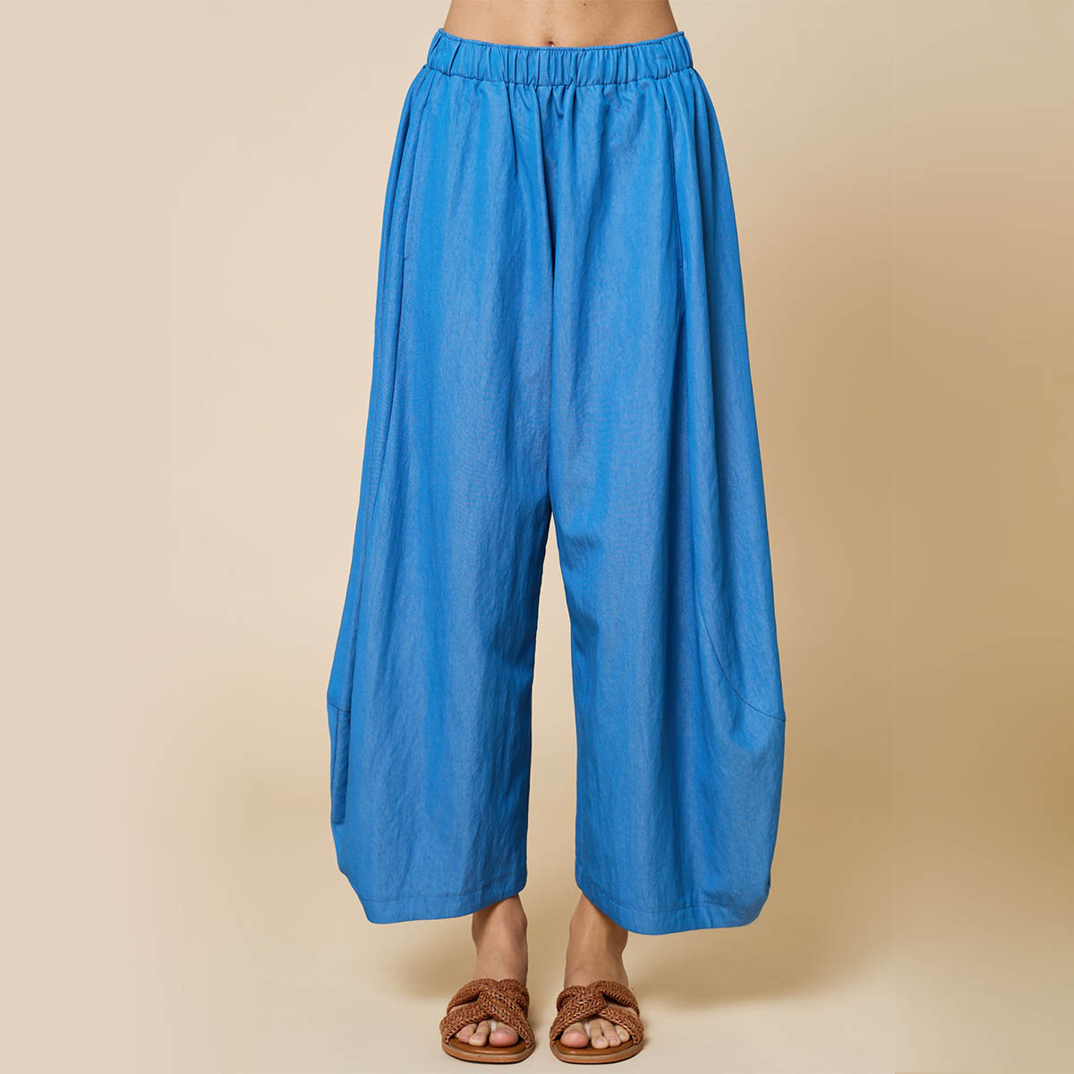 Pantalon Azul Abullonado