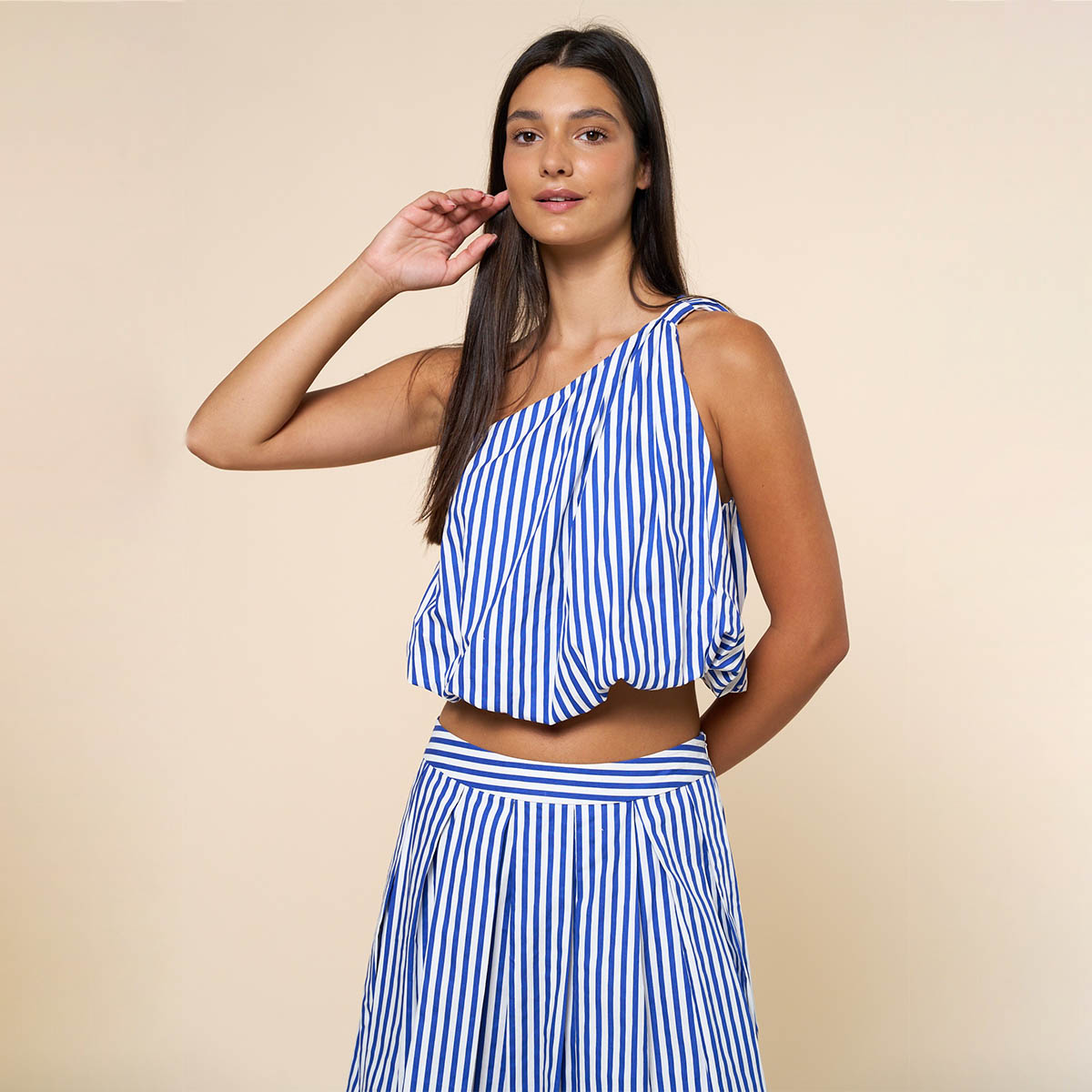 Blusa Azul de Rayas