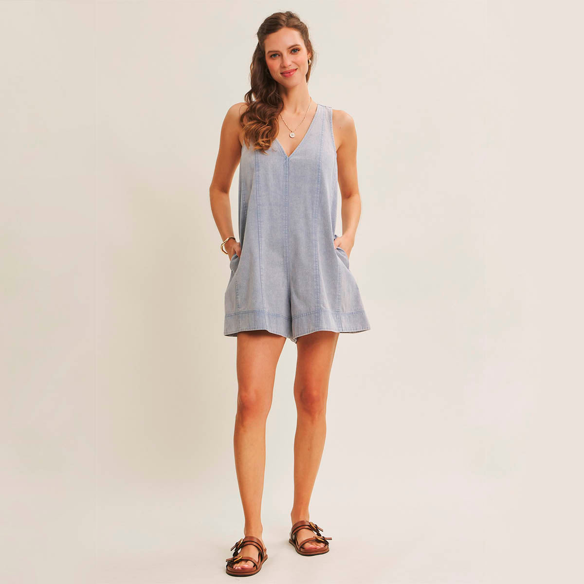 Jump Suit Azul Mezclilla