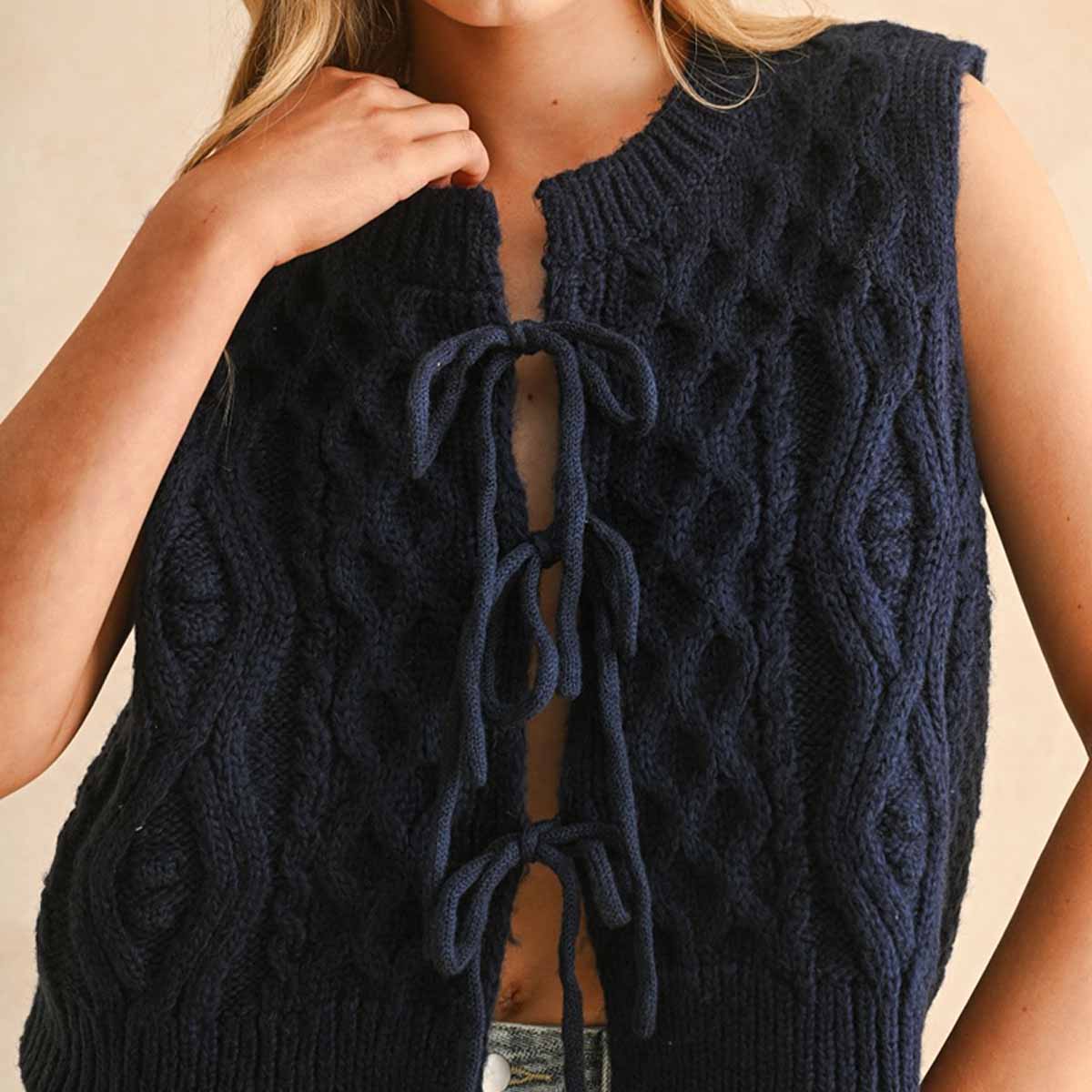 Blusa Marino con Moños
