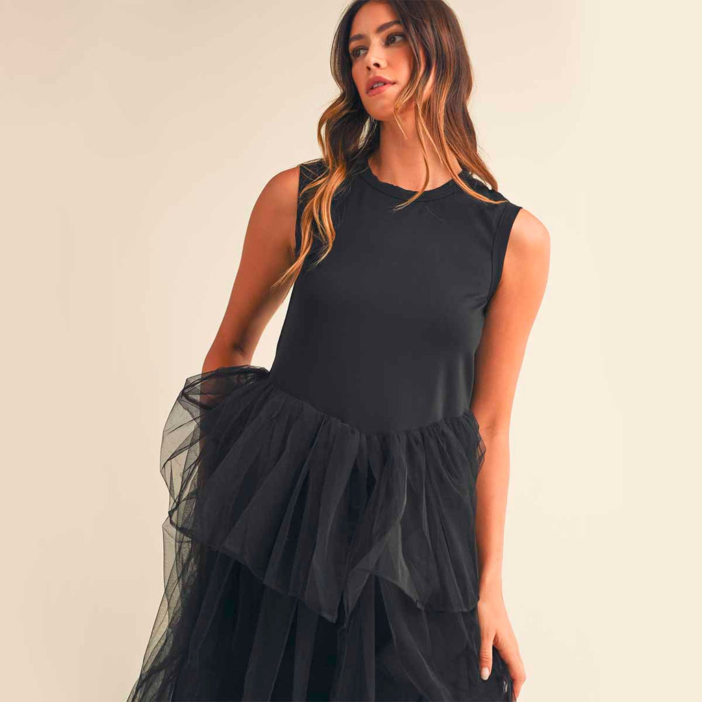 Vestido Negro de Tul