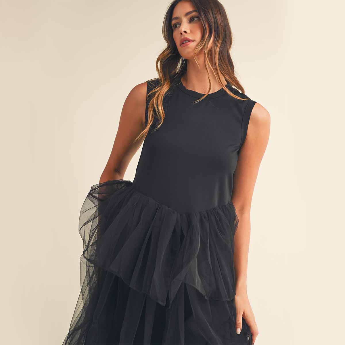 Vestido Negro de Tul