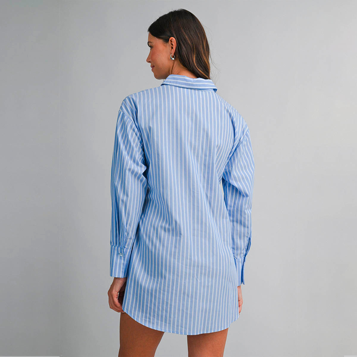 Vestido Azul de Rayas