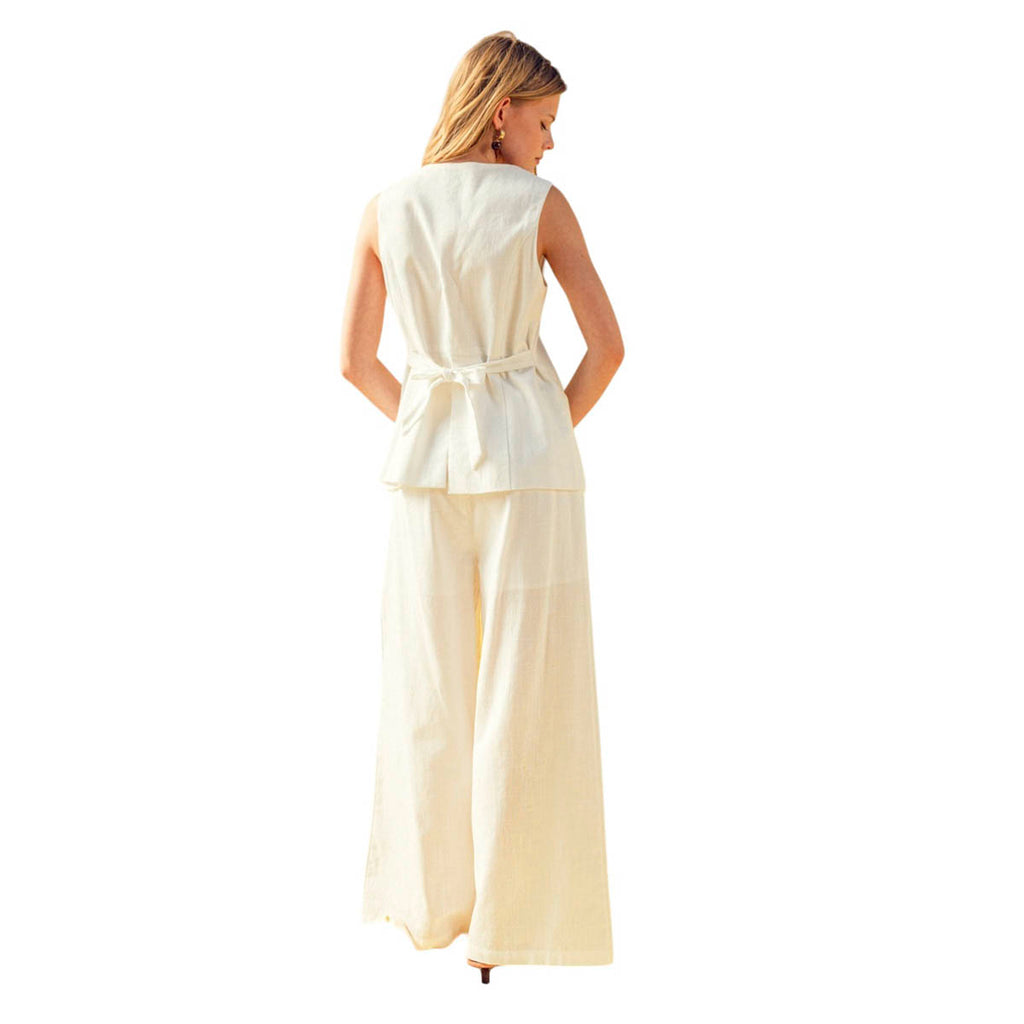 Pantalon Blanco Liso