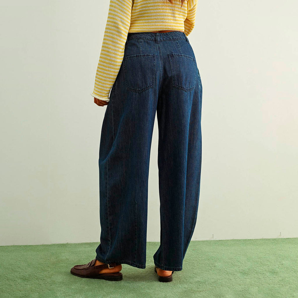 Pantalon Azul Pierna Ancha