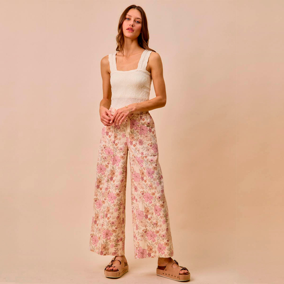 Pantalon Ancho con Estampado