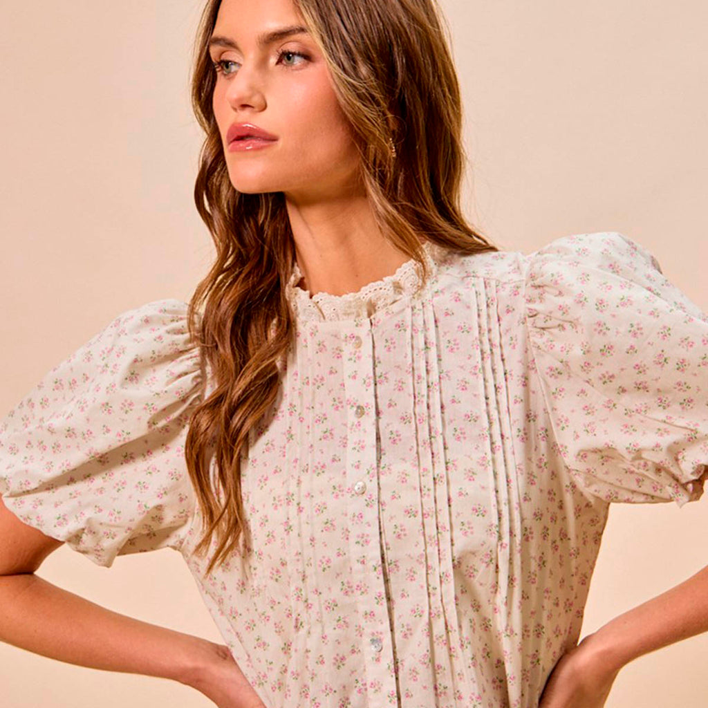 Blusa Blanca con Estampado