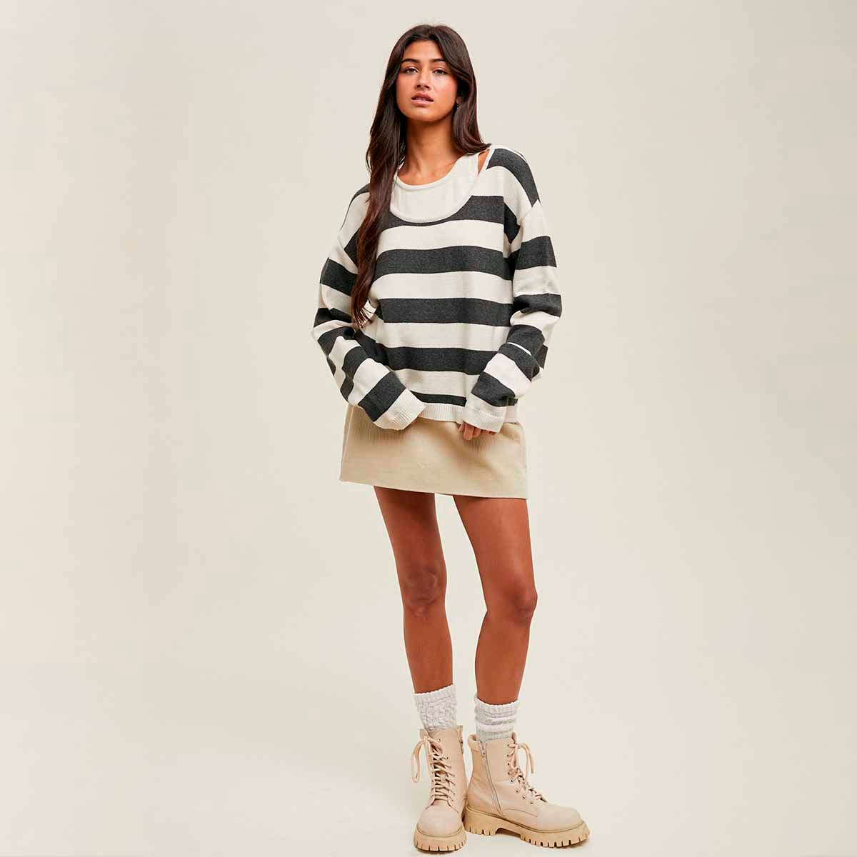 Sueter Verde de Rayas